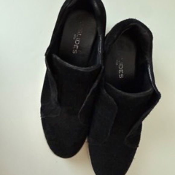 J/Slide NYC Black Suede Platform Wedges - Size 9 - Picture 2 of 4